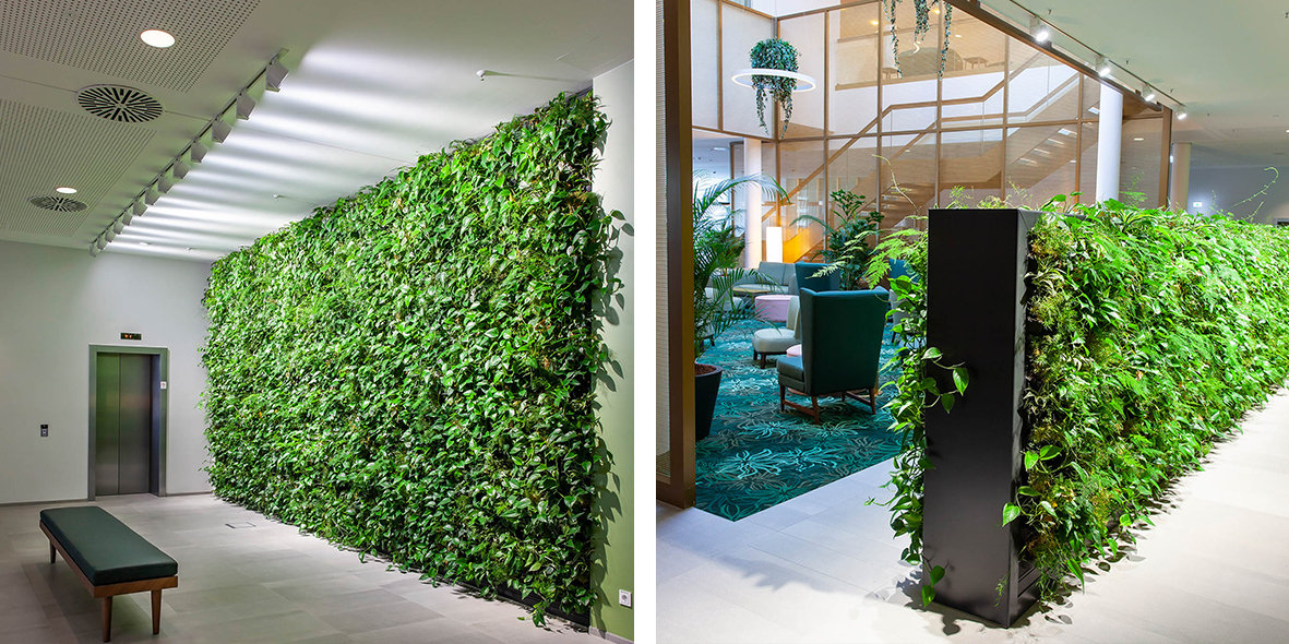 Mobilane LivePanel Indoor living wall room divider Movenpick Hotel Stuttgart