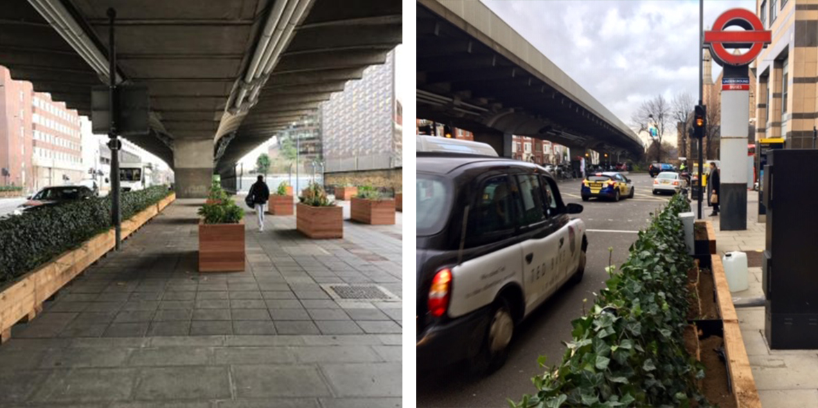 Mobilane Green screens hammersmith flyover clean air