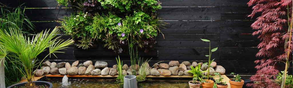 Mobilane website Header tuin trend groene wand