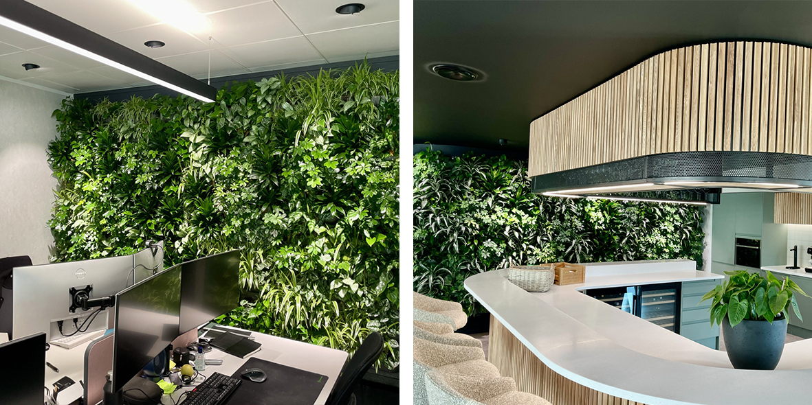 Mobilane MobiPanel - interior living walls Finzels Reach office workspace