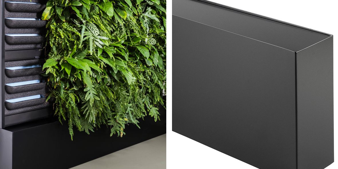 LivePanel TANK green wall system installed in an office interior